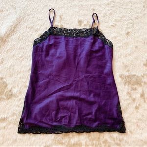 Cruz by Natori Purple & Black Lace Cami